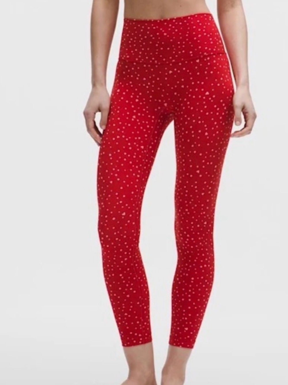RARE Lululemon Align No Line HR Pant 28” Heart Print Red Pink Size 6 NWT
